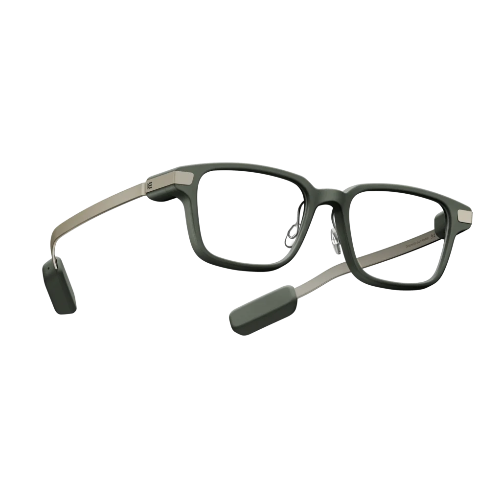 even g2 b smart glasses three quarter view green